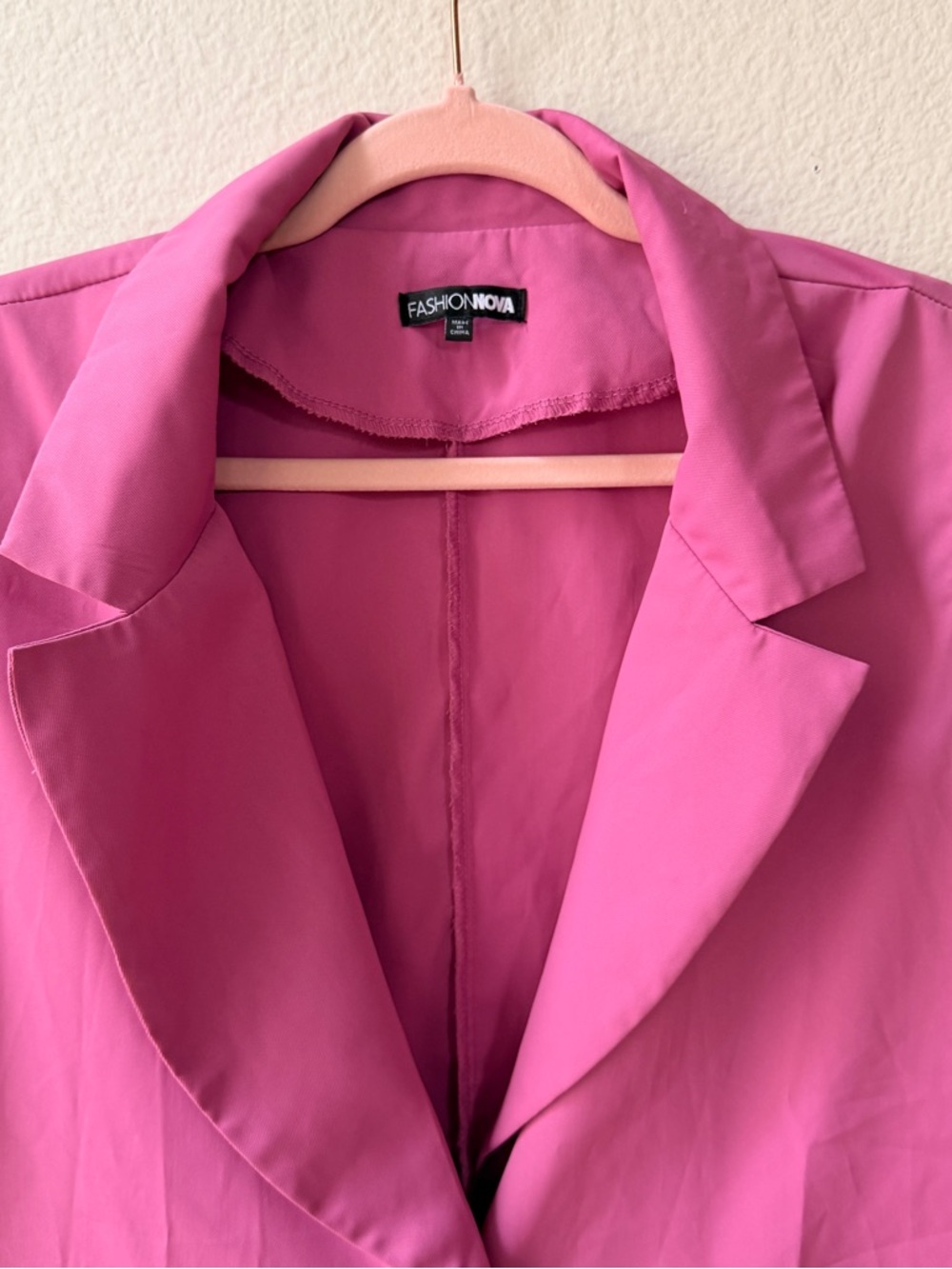 Fashion Nova Pink Sleeveless Blazer Barbiecore Workwear Office Baddie Career L - Picture 4 of 11